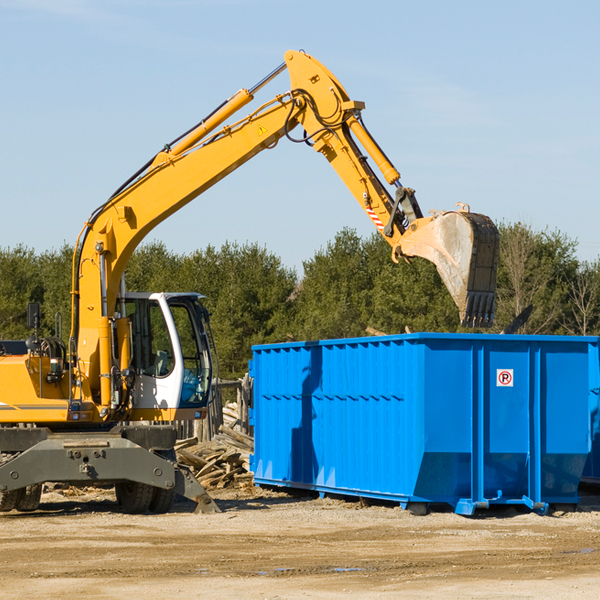 can i choose the location where the residential dumpster will be placed in Peapack and Gladstone NJ